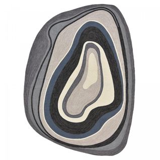 Tapis Extérieur 200x280 Tissé Kilim Noir Et Bleu Aura