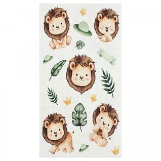 Tapis Enfant 80x150 Rectangle Tissé Crème Motif Animaux Celesta 1