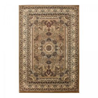 Tapis Orient 80x150 Rectangle Beige Tissé Motifs Orientaux Bisko