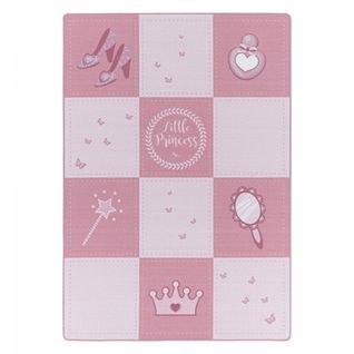 Tapis Enfant 100x150 Lavable 30° Roseka Rose