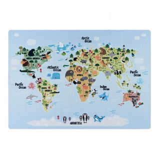 Tapis Enfant 160x230 Lavable 30° Playmap Bleu