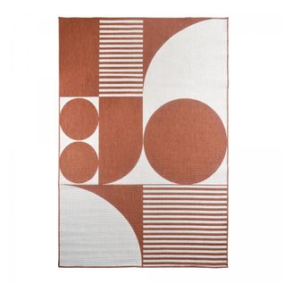 Tapis Extérieur, Kilim Reversible 200x290 Lyn2 Bf Reversible Terracota Et Crème