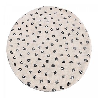 Tapis Rond 160x160 Rond Leop Beige , Tapis En Coton