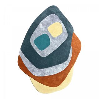 Tapis Salon 200x290 Circlar Multicolore , Tapis En Laine Et Viscose Pour Un Aspect Doux Et Soyeux