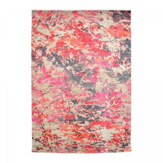 Tapis Extérieur 80x150 Tissé Kilim Rouge Et Orange Ext Nisula