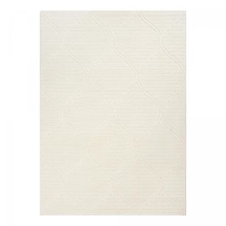 Tapis Intérieur Extérieur 120x160 En Relief Lyn14 Tendia Crème Ton Sur Ton