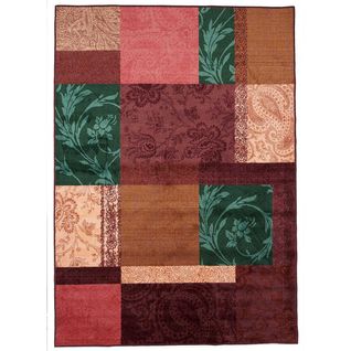 Tapis Open Space 133x190 Tissé Rose Rectangle Isparta Patchwork