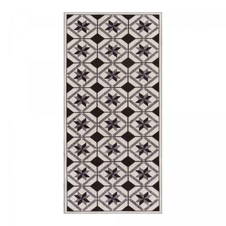 Tapis De Cuisine 50x180 Noir , Facile D'entretien Lyn11 N et B