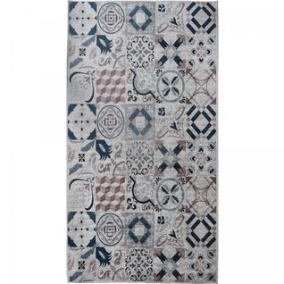 Tapis De Salon 130x200 Marron Et Bleu , Facile D'entretien Lyn11 Caroment A