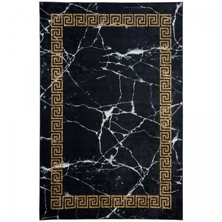 Tapis De Salon 200x290 Lyn11 Elega Noir, Facile D'entretien
