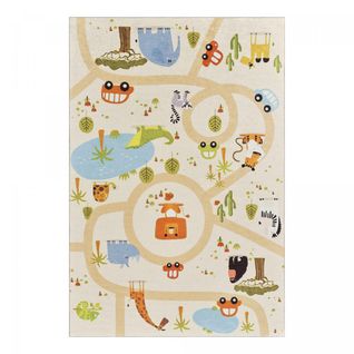 Tapis Enfant 160x230 Lyn11 Gps, Rose, Très Doux Et Facile D'entretien