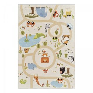 Tapis Enfant 200x290 Lyn11 Gps, Rose, Très Doux Et Facile D'entretien