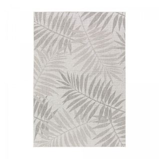 Tapis Extérieur 80x150 Tissé Kilim En Pet Gris Clair Et Gris Foncé Serene 3
