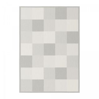 Tapis Extérieur 160x230 Tissé Kilim Gris Starow 1