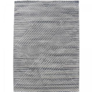 Tapis Salon 200x290 Lyn9 D Gris, Tapis Ton Sur Ton Moderne