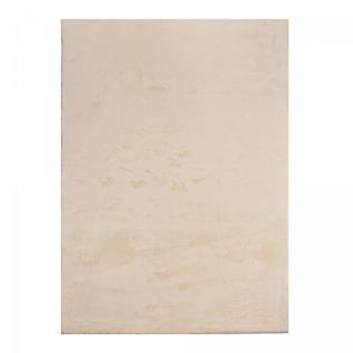 Tapis Couloir 80x300 Lyn10 Lavable Beige Uni, Tapis Shaggy à Longs Poils