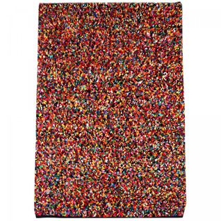 Tapis Chambre 120 X 170 Cm, Multicolore, Rouge, Bleu, Coton Tissé Main, Motif Abstrait, Zingari