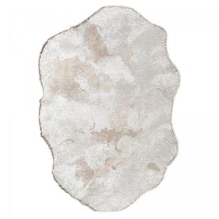 Tapis Salle à Manger Kilim En Coton, 240 X 340 Cm, Forme Originale, Gris Et Beige