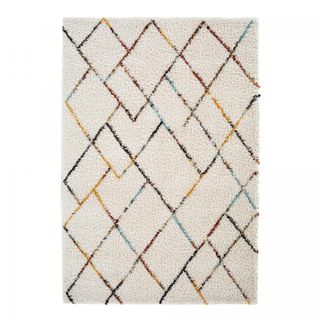 Tapis Shaggy 160x230 Rectangle Tissé Crème Motif Berbère Chroma 2