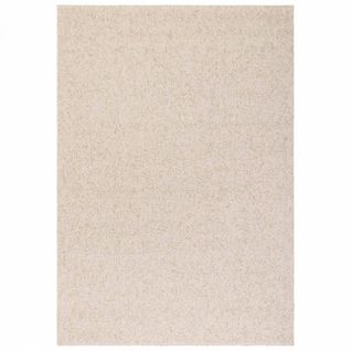 Tapis Salle à Manger 240 X 340 Cm, Beige, Motif Faux Uni, Poils Ras Confortable, Roccco