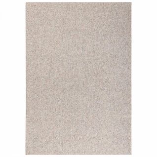 Tapis Salon 200 X 290 Cm, Beige Et Gris, Motif Faux Uni, Texture Poils Ras, Design Épuré, Roccco