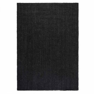 Tapis Entrée, 60 X 90 Cm, Noir, Composition Jute Noble, Motif Uni, Jute J, Aspect Authentique