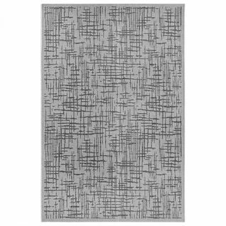 Tapis Exterieur 190 X 290 Cm Géométrique Kilim, Gris Et Blanc, Telu, Originalité Et Entretien Facile
