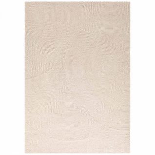 Tapis Chambre 80 X 150 Cm, Ecru, Laine Tissée à La Main, Eleni, Confort Chaleureux