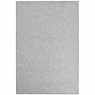 Tapis Salon 80 X 300 Cm Gris Et Blanc, Motif Faux Uni Tufté Main Poils Ras, Confort Moderne Tufti