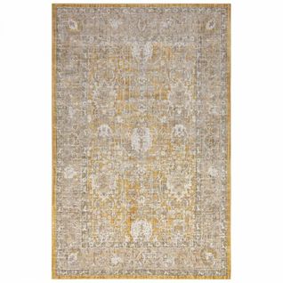 Tapis Exterieur 80 X 120 Cm Beige, Jaune, Gris, Kilim Authentique, Luxora, Idéal Terrasse Jardin