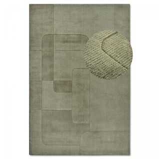 Tapis Chambre 80 X 150 Cm, Beige Et Gris, Laine Tissée à La Main, Motif Géométrique Chaleureux