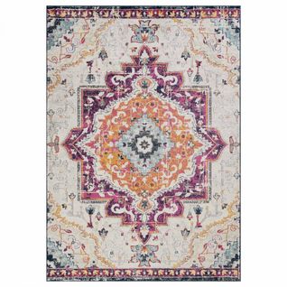 Tapis Vintage Oriental 80x150 Cm - Lyn3 Med - Couleur : Multicolore Violet Orange Bleu