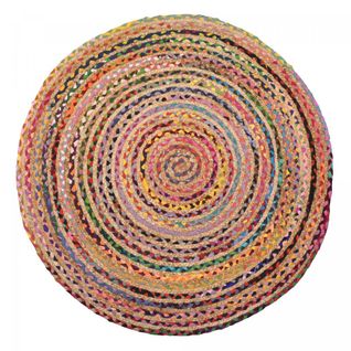 Tapis Rond 240x240 Rond Alana Rouge , Tapis Artisanal