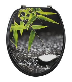 Abattant Wc En Bois Déco Punta Cana Avec Kit Fixation En Acier Inoxydable