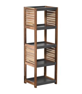 Etagère De Salle De Bain 5 Niveaux H108 Cm En Acacia - Naturel Fonce