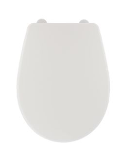 Abattant Wc En Polypropylène Blanc Avec Kit De Fixation