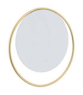 Miroir De Salle De Bain En Métal Doré D 38 Cm