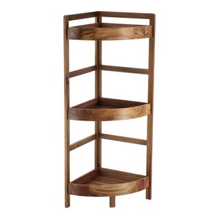Étagère D'angle 3 Niveaux En Bois D'acacia H 85 Cm