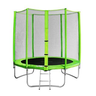 Trampoline De Jardin Vert Avec Echelle Myjump 1,85 M