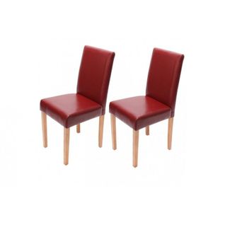 Chaise De Salle à Manger Lot De 2 Athena Rouge