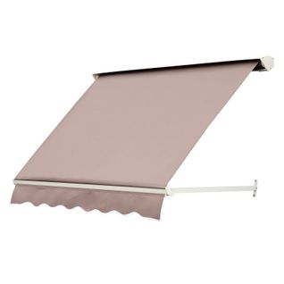 Store Banne Manuel Inclinaison Réglable Alu Polyester 180 X 70 Cm Brun