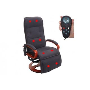 Fauteuil Relax Massant Londres En Tissu Gris Foncé