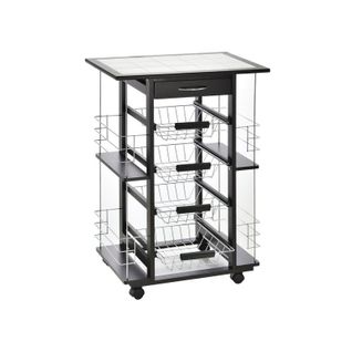 Desserte Multi-rangements Rubik Noire Et Blanche