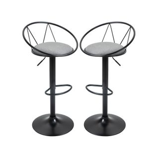 Lot De 2 Tabourets De Bar Katz Noirs