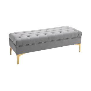 Banquette Capitonnée Madeleine Gris Clair