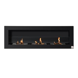 Cheminée Murale Bioéthanol Stefany Design Bauhaus Noire