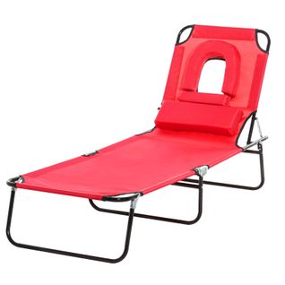 Bain De Soleil Pliable Inclinable Javier Rouge