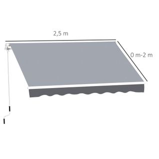 Store Banne Manuel Rétractable 2,50m Gabriele Gris
