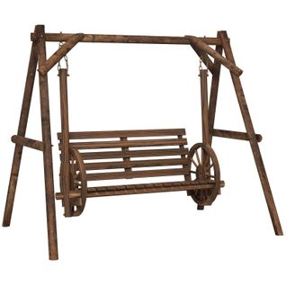 Balancelle De Jardin 2 Places Wayne Sapin Marron