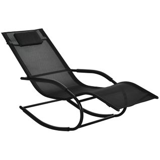 Chaise Longue à Bascule Yorgos Noire